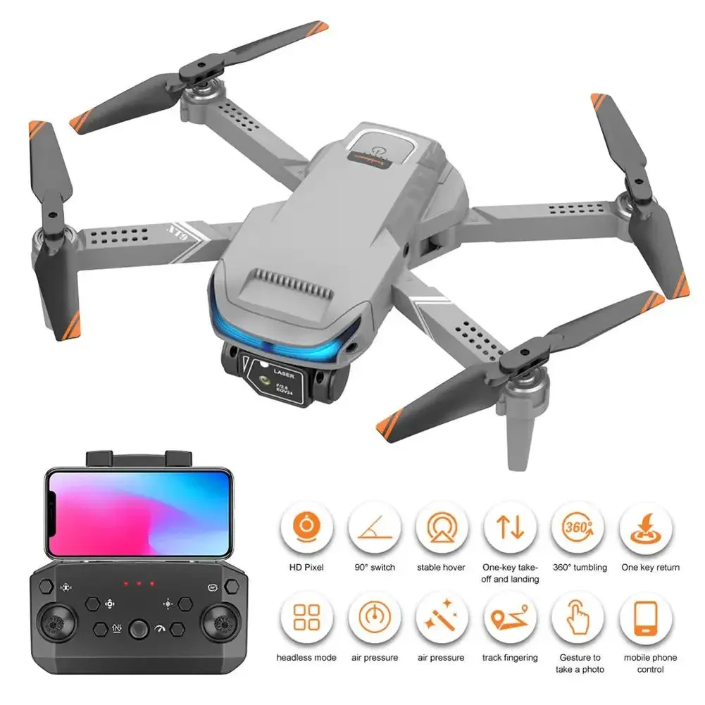 2 battery Lsrc XT9 Wifi Fpv With 4k Hd Dual Camera Altitude Hold Mode Foldable Rc Drone Quadcopter Rtf (Optical Flow Location)