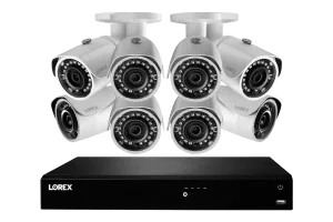 2K HD 16-Channel IP Security System with Eight 2K (5MP) Cameras and Smart Home Voice Control