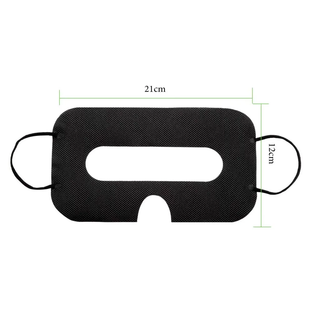 (50 pack) Universal Disposable Hygiene VR Eye Mask for Virtual Reality Glasses - Black