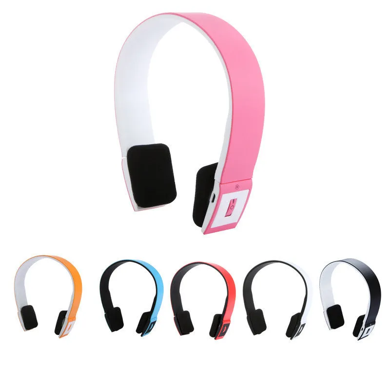 6 Colors 2.4G Wireless Bluetooth V3.0 EDR stereo Headset Headphone with Mic for iPhone iPad Smartphone Tablet PC