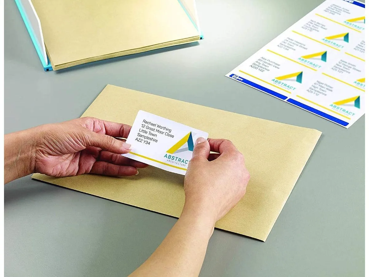Avery L7173-100 Address Labels for Laser Printers, 99.1 x 57.0 mm, 10 Labels Per A4 Sheet, 100 Sheets