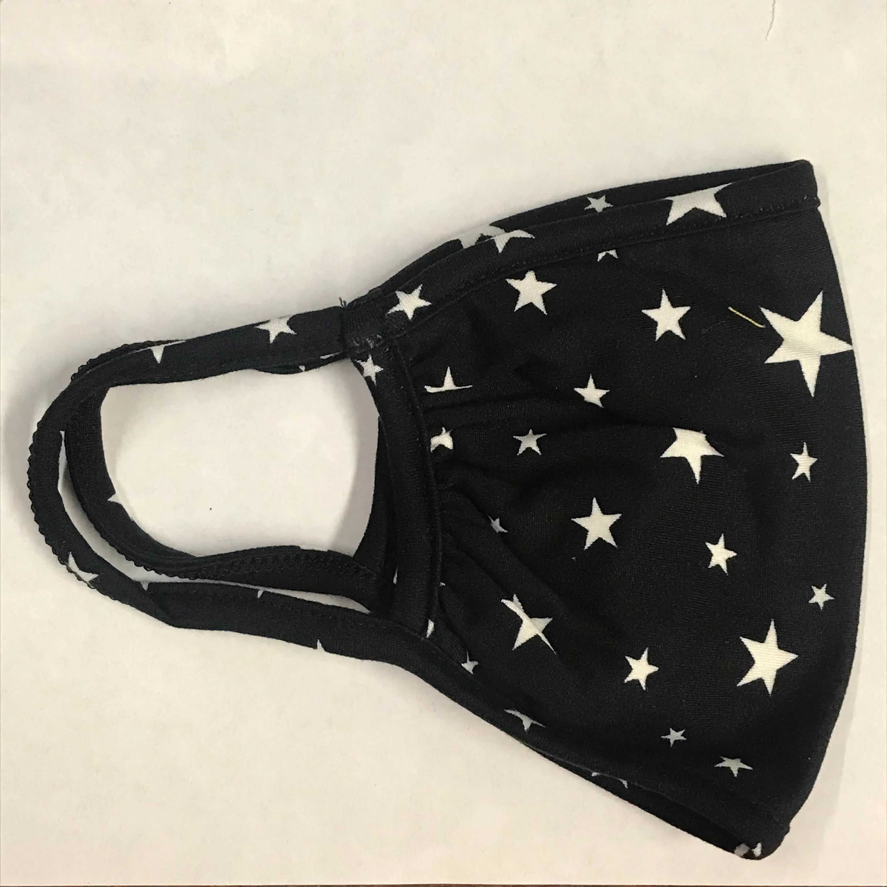 Black and White Star Print Mask