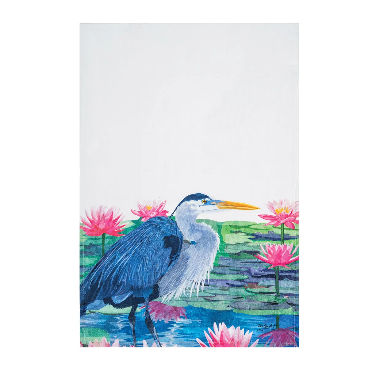 Blue Heron & Lily Pads Kitchen Towel