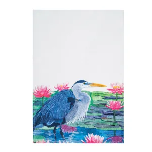 Blue Heron & Lily Pads Kitchen Towel