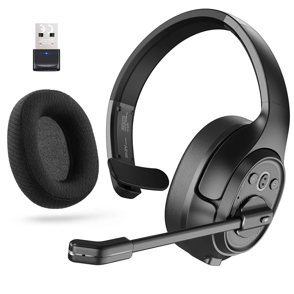 EKSAtelecom® H1 Plus Bluetooth Wireless Trucker Headset With USB Dongle