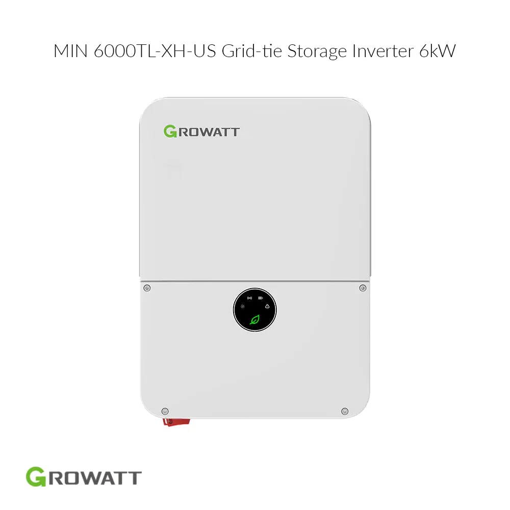 Growatt 6kW MIN 6000TL-XH-US Grid-Tie Inverter | Battery Storage Solar Inverter