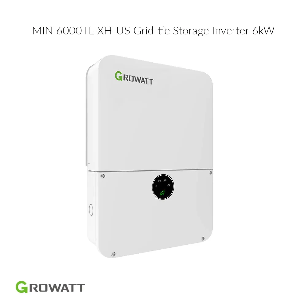 Growatt 6kW MIN 6000TL-XH-US Grid-Tie Inverter | Battery Storage Solar Inverter