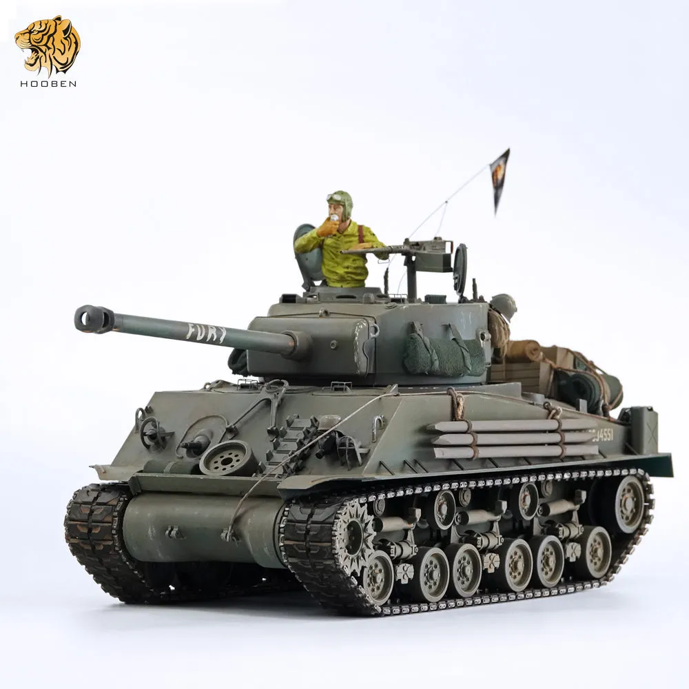 Hooben 1/16 US FURY M4A3E8 Sherman Medium Tank RTR No.6603