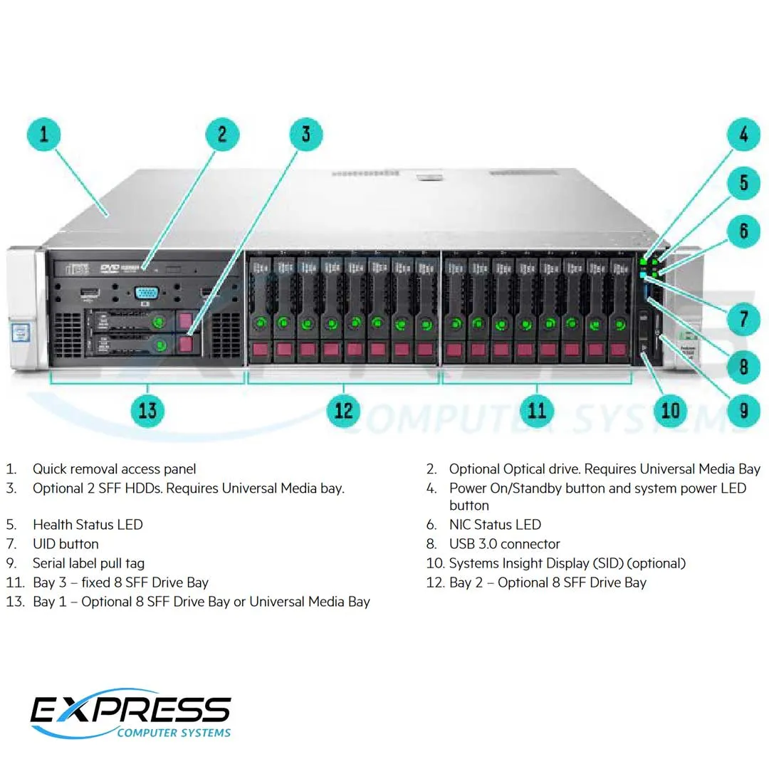 HPE ProLiant DL560 Gen9 E5-4620v3 2P 64GB-R P440ar/2GB 8SFF 2x1200W RPS Base Server | 741065-B21