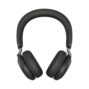 Jabra Evolve2 75 - Headset - On-Ear - Bluetooth - Wireless - Active Noise Cancelling - Usb-A - Noise Isolating - Black -