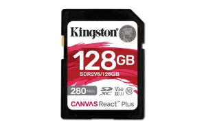 Kingston Flash-Card Canvas React Plus - Sdxc Uhs-Ii - 128 Gb