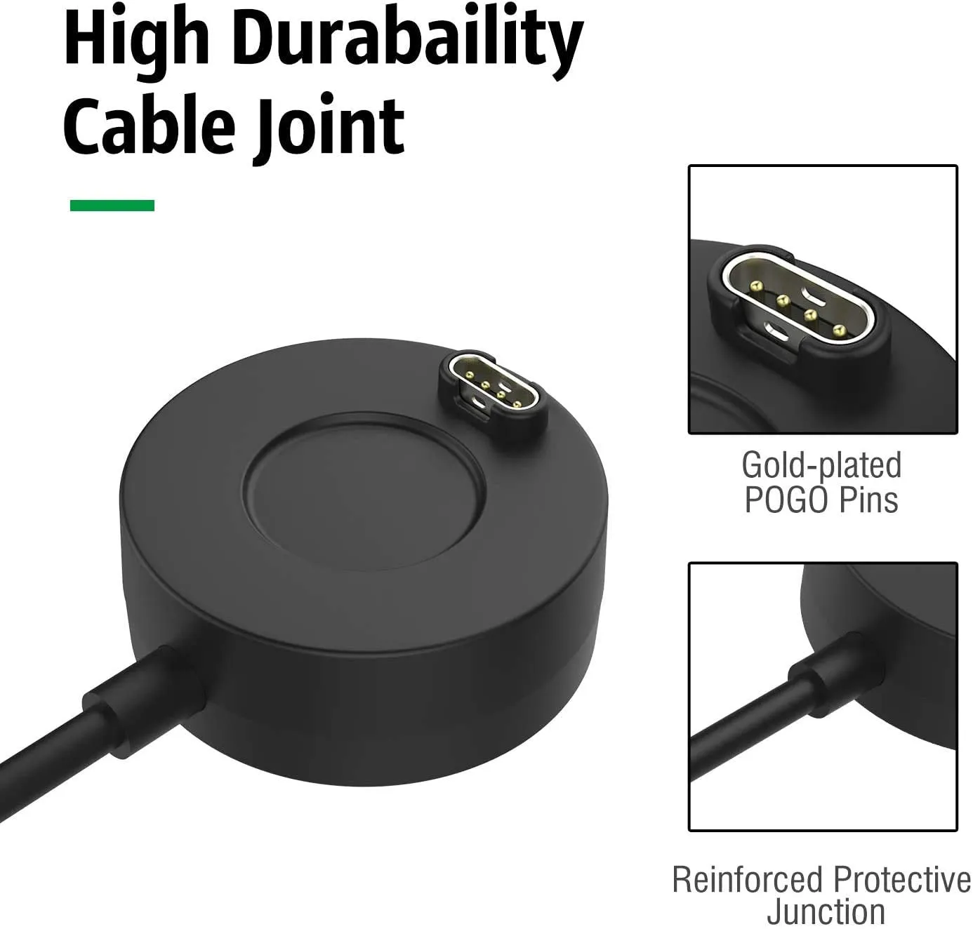 THRE【2 Pack 】USB CABLE Charger Cord For Garmin Forerunner 965 955 265 255 Vivoactive 5 Venu 3 2 Plus Instinct Tactical Fenix 5 X plus 6 7 X pro Charging Dock