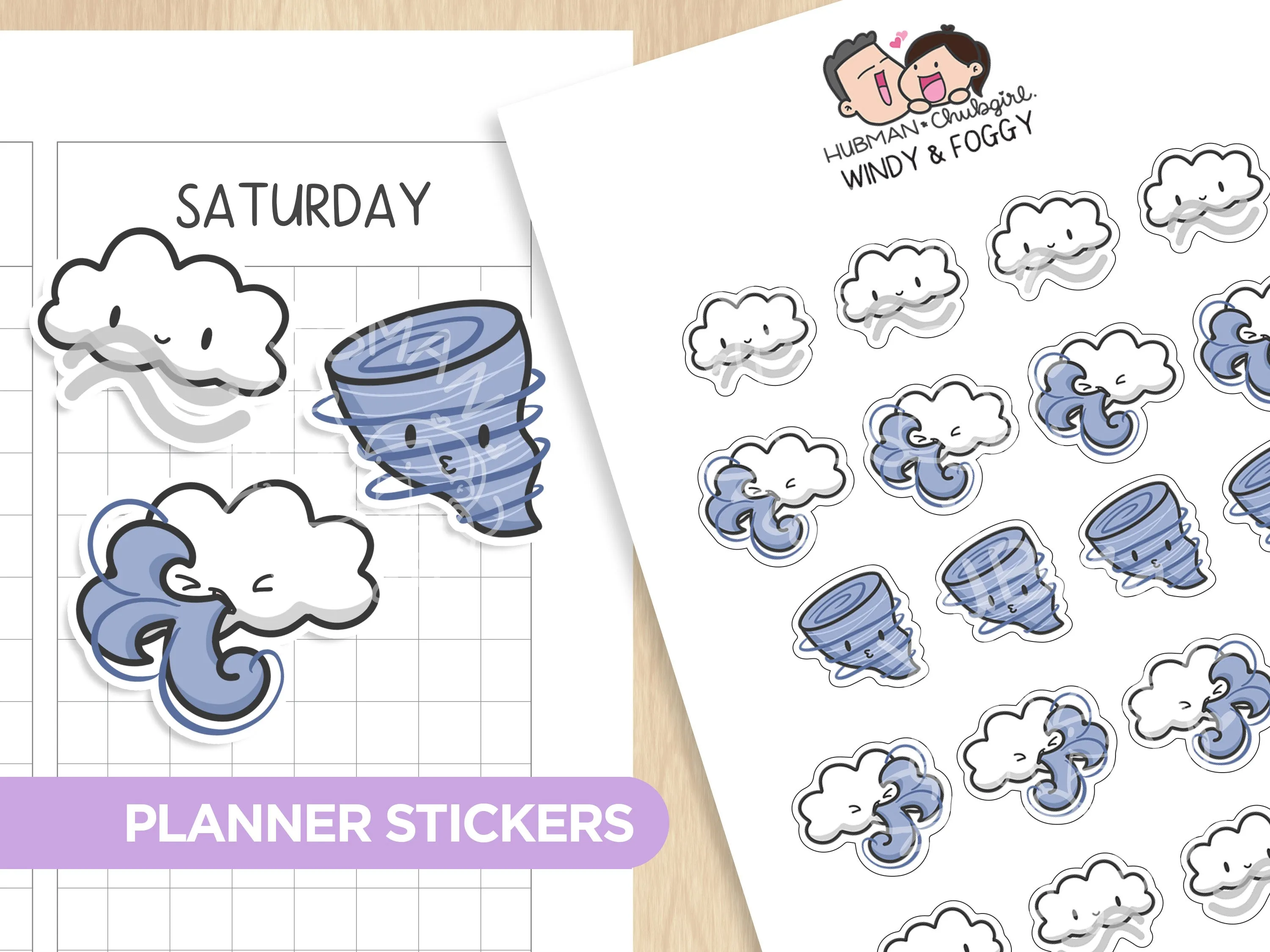 Weather Tracker Planner Sticker Set