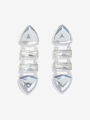 Westside Accessories Silver Stone Dangler Earrings