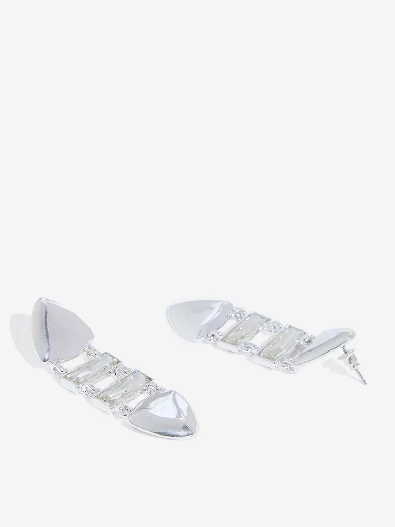 Westside Accessories Silver Stone Dangler Earrings