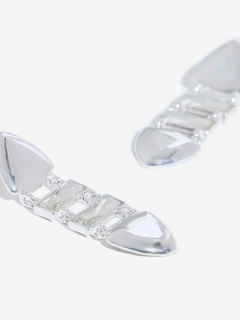 Westside Accessories Silver Stone Dangler Earrings