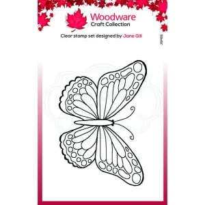 Woodware Clear Singles Mini Wings - Marsh Fritillary 2.6 in x 1.7 in Stamp